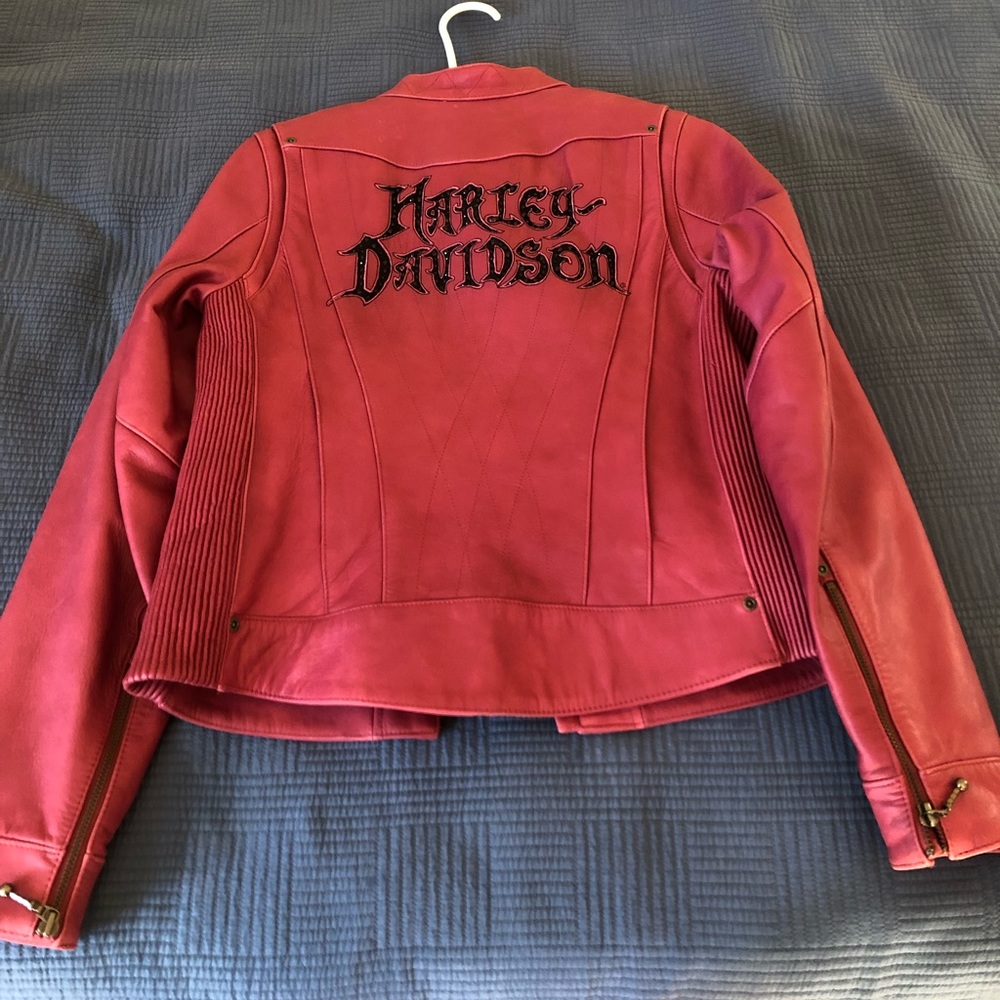 NWT magenta pink motorcycle leather jacket!